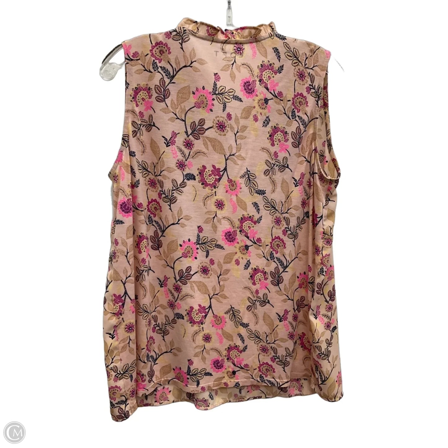 Top Sleeveless By Loft In Pink, Size: L