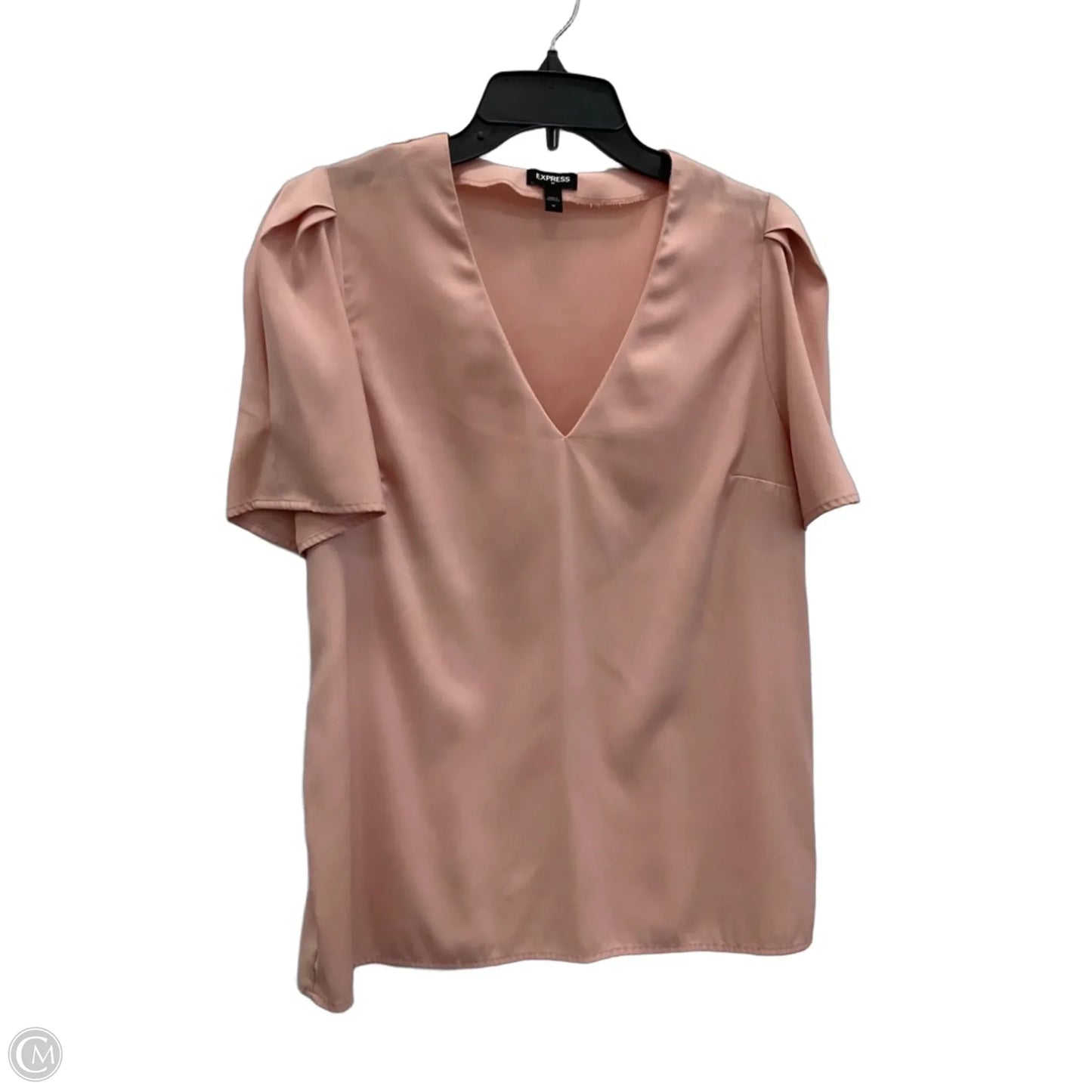 Top Short Sleeve By Express In Pink, Size: M