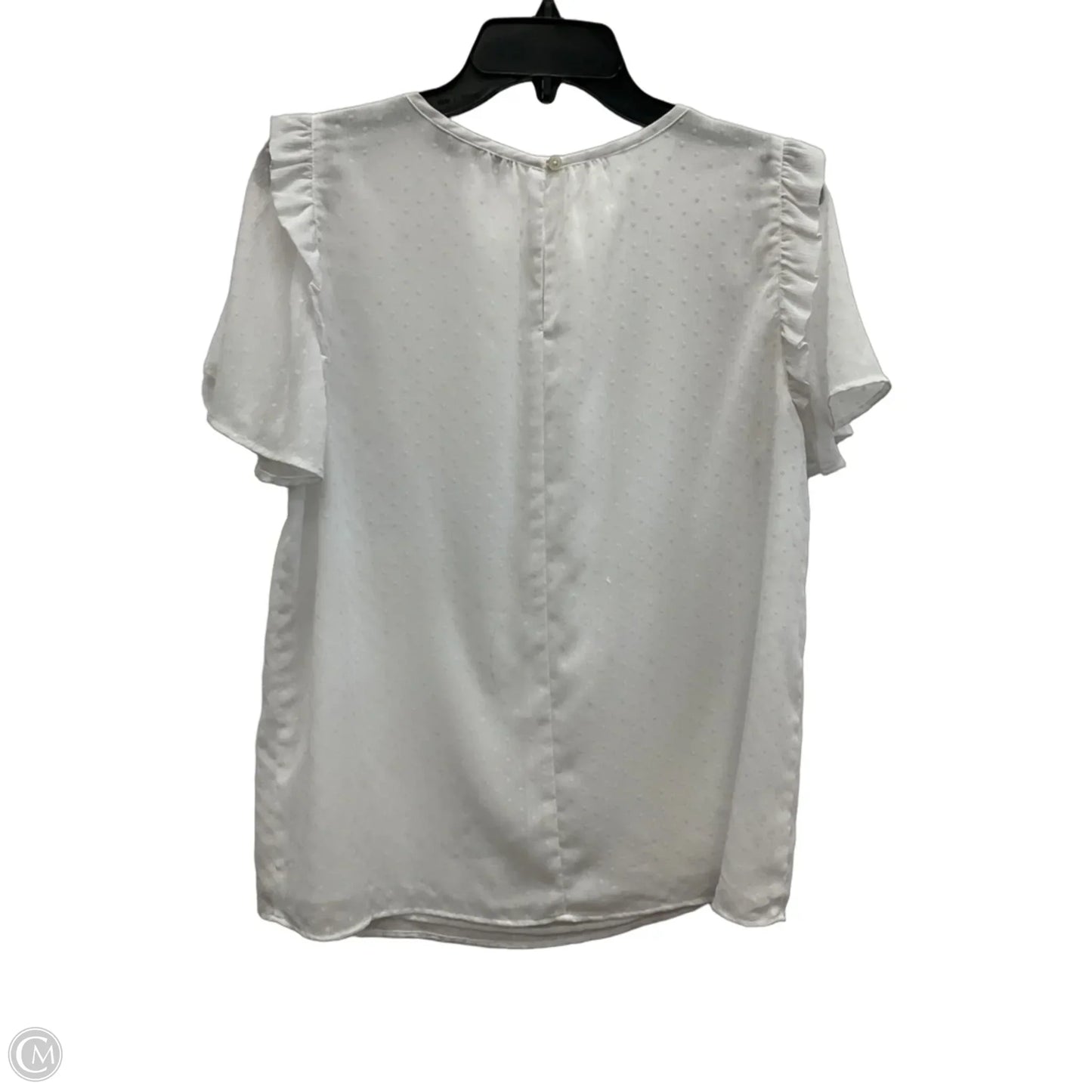 Top Short Sleeve By Loft In White, Size: M