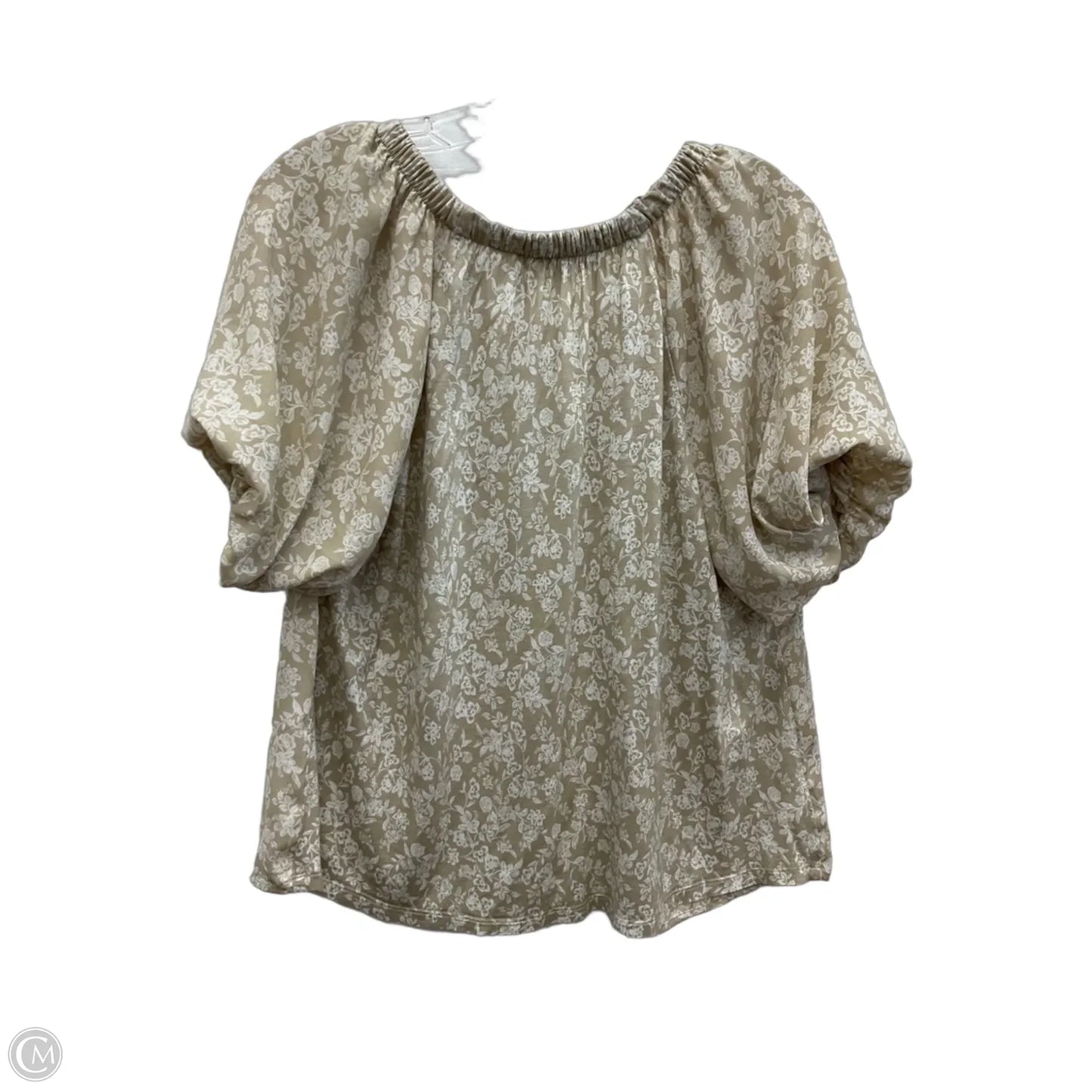 Top Short Sleeve By Loft In Brown, Size: M