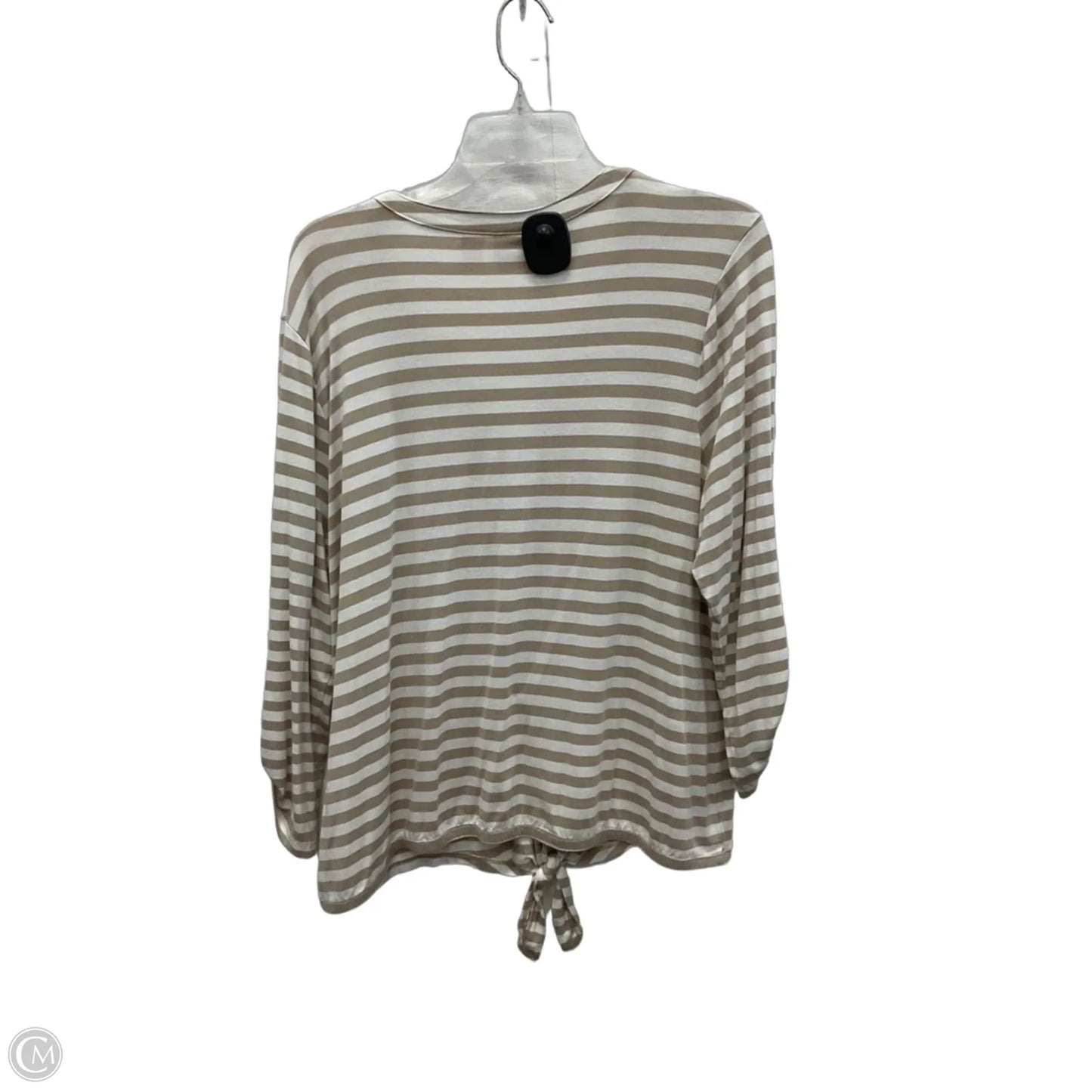 Top 3/4 Sleeve By Chicos In Tan, Size: L