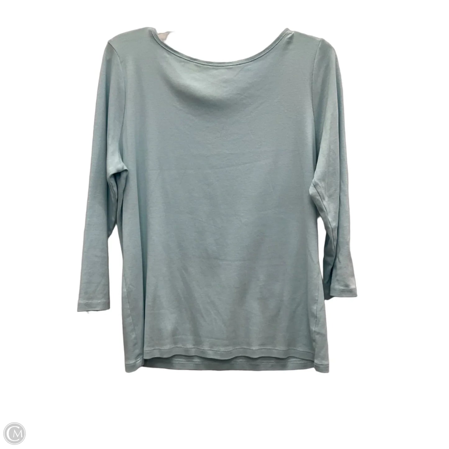 Top Long Sleeve Basic By Talbots In Blue, Size: L
