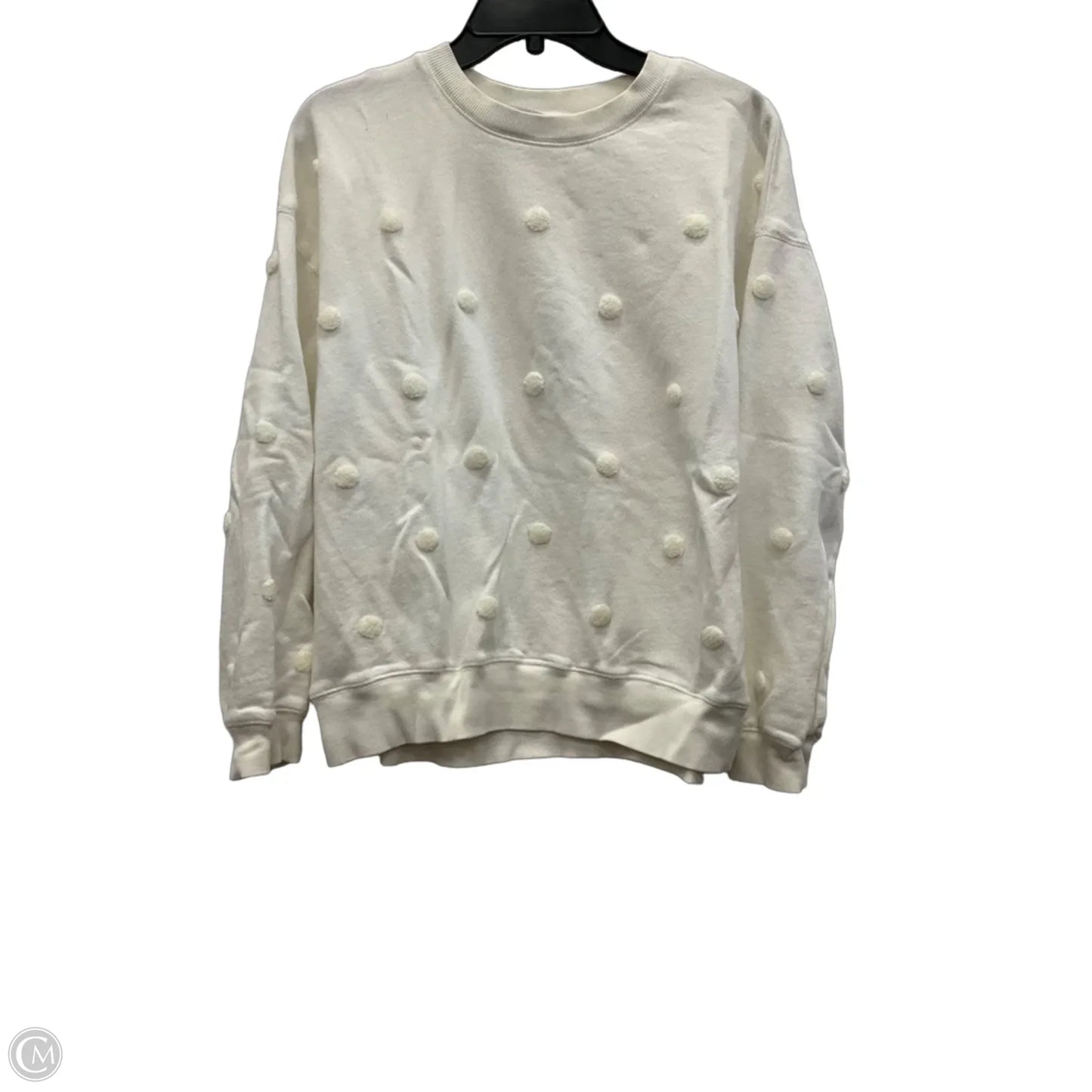 Athletic Sweatshirt Crewneck By Lou And Grey In White, Size: M