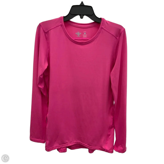 Athletic Top Long Sleeve Collar By Cmf In Pink, Size: M