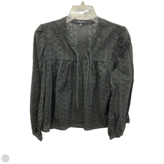 Top Long Sleeve By Madewell In Black, Size: M