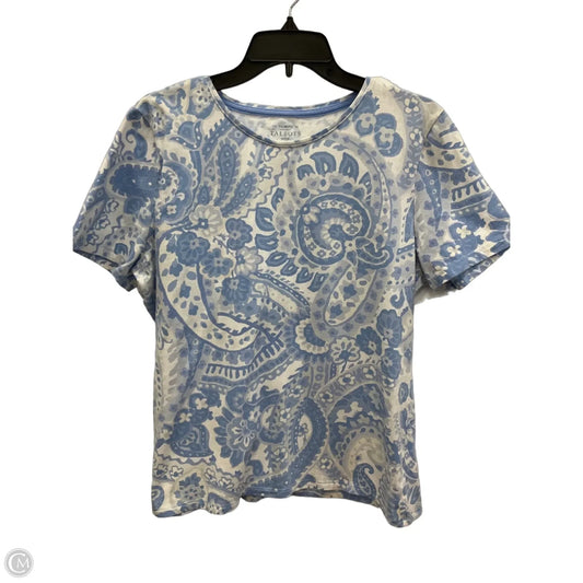 Top Short Sleeve By Talbots In Blue, Size: Xlp