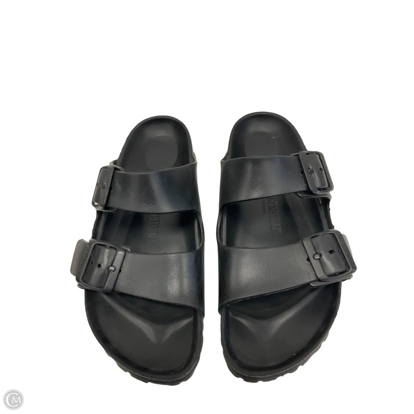 Sandals Flats By Birkenstock In Black, Size: 8