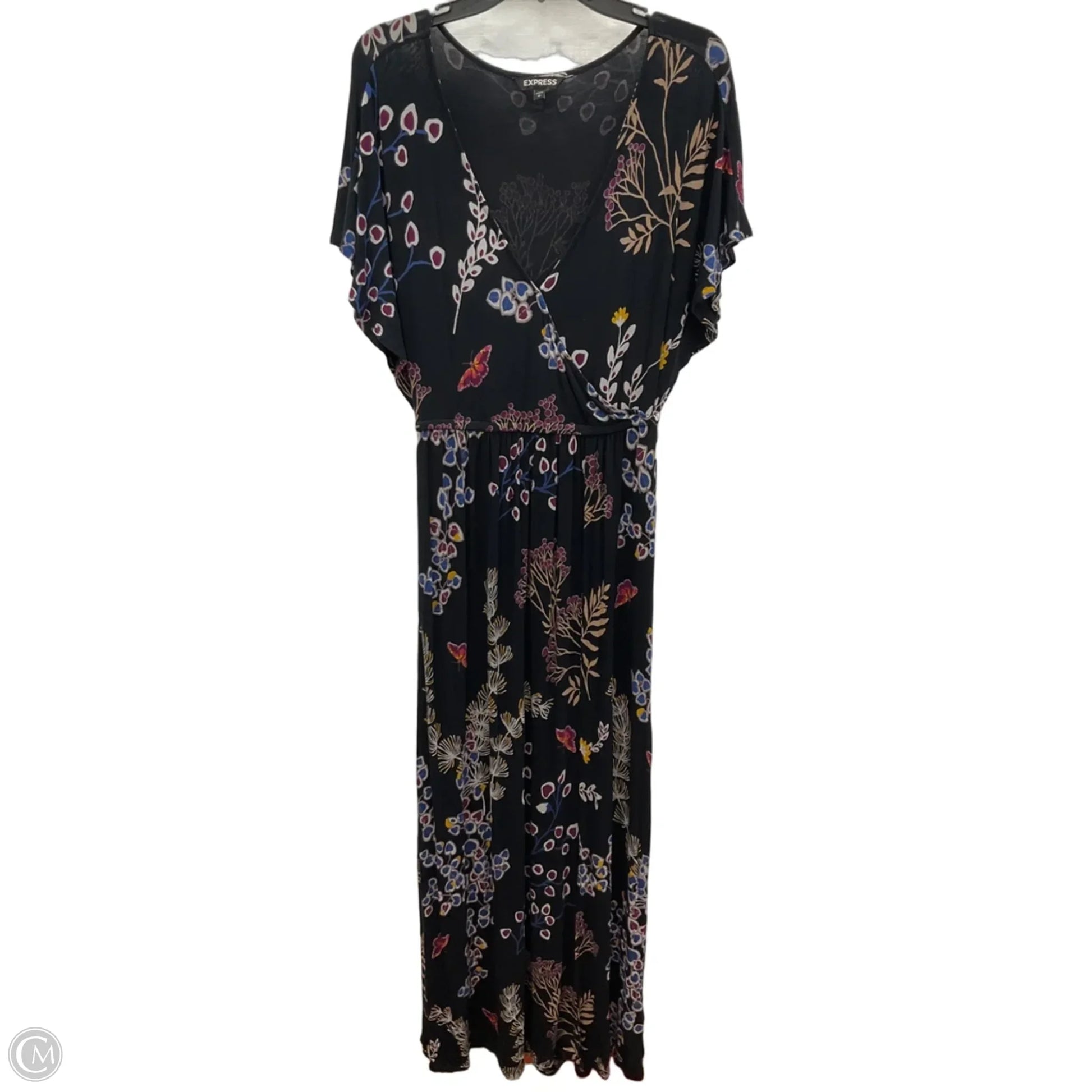 Dress Casual Maxi By Express In Black, Size: S