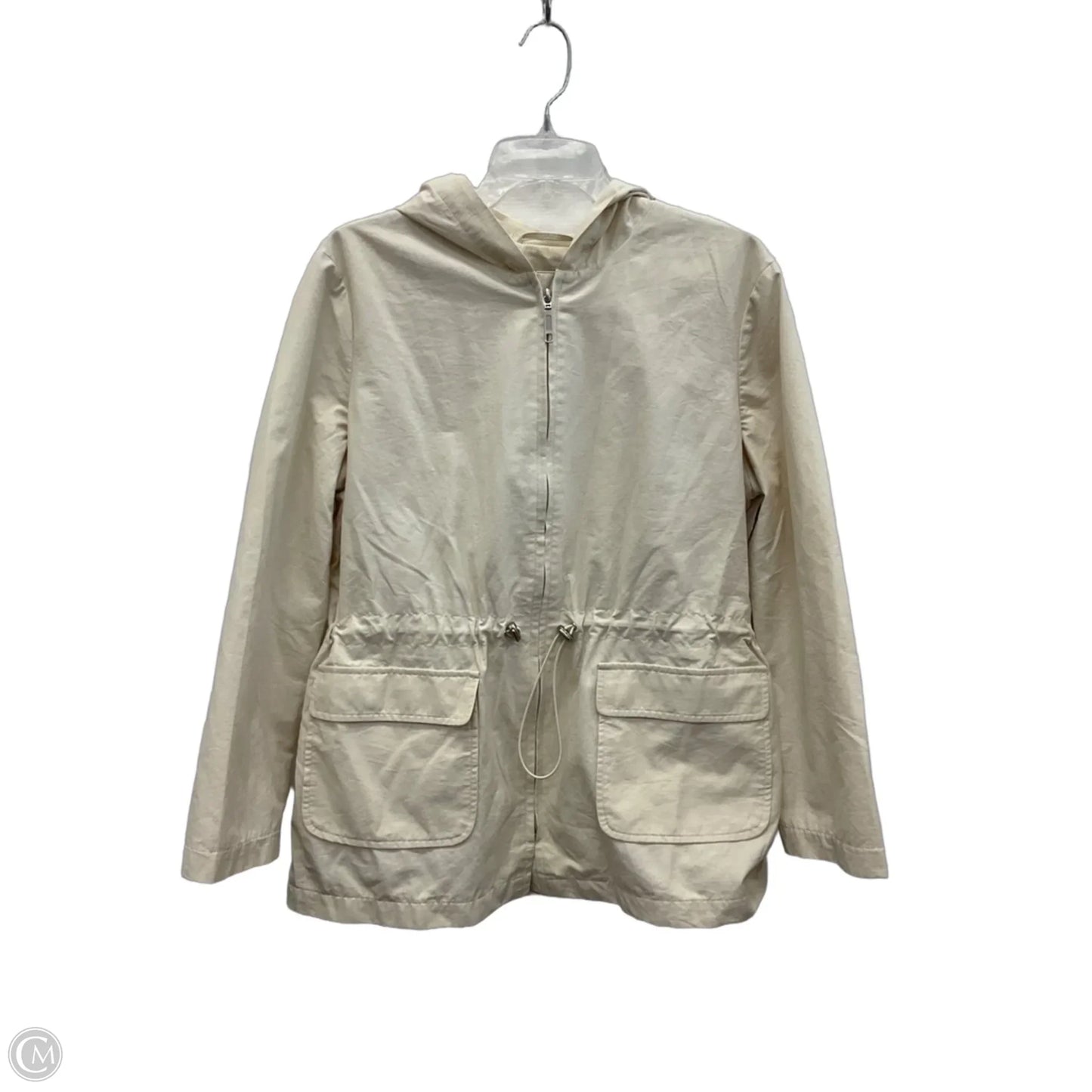 Coat Raincoat By Talbots In Tan, Size: M