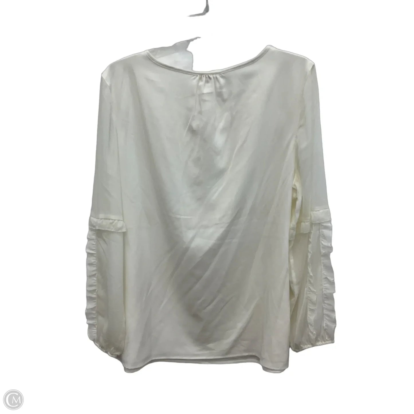 Top 3/4 Sleeve By Chicos In White, Size: L