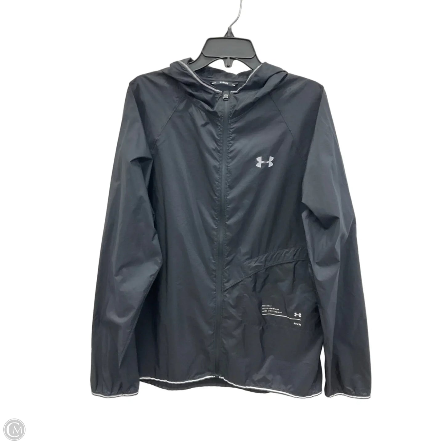 Jacket Windbreaker By Under Armour In Black, Size: Xl