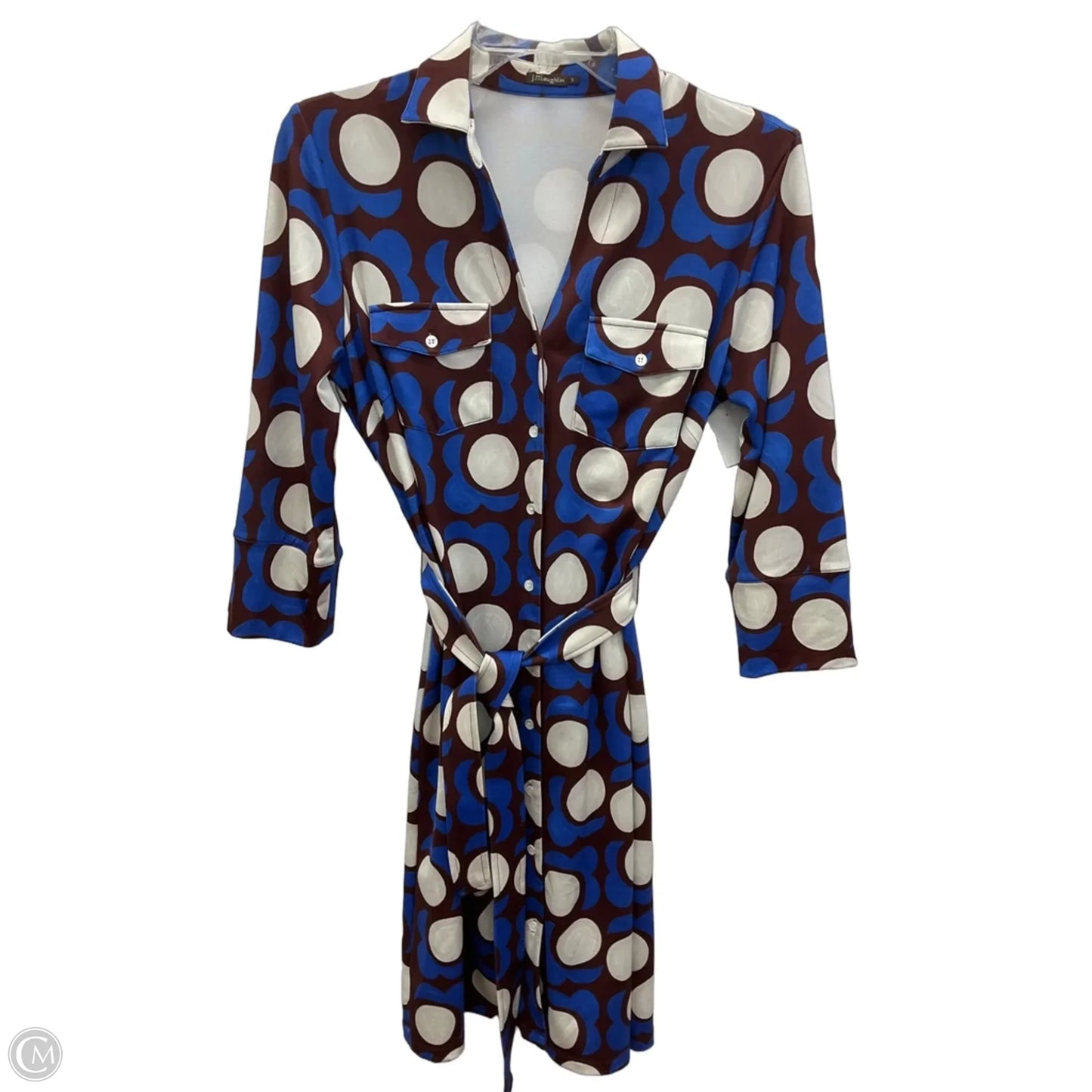 Dress Casual Midi By J Mclaughlin In Blue & Brown, Size: S