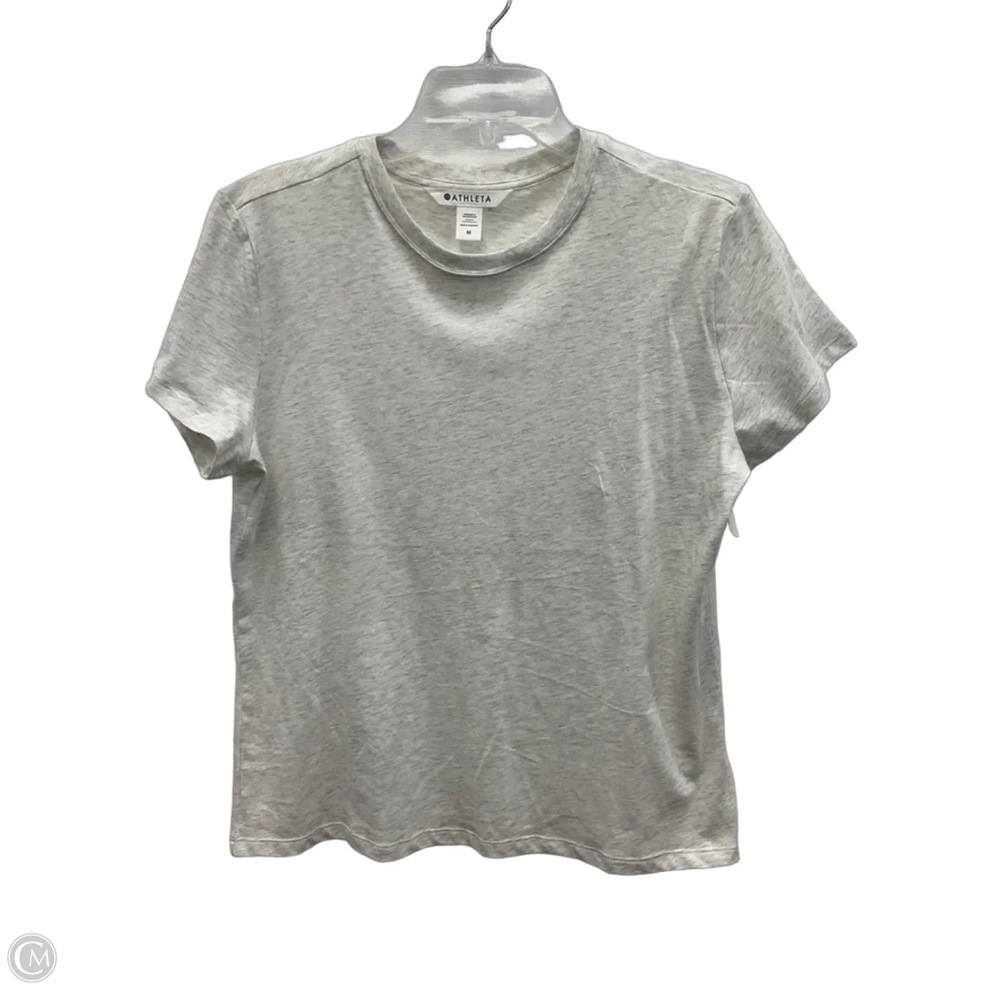 Top Short Sleeve By Athleta In Grey, Size: M