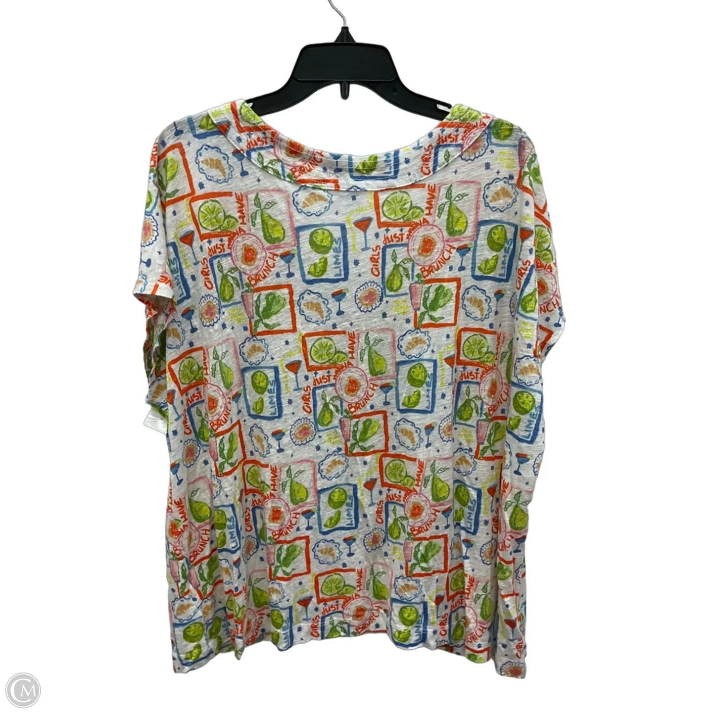 Top Short Sleeve By Cynthia Rowley In White, Size: 3x