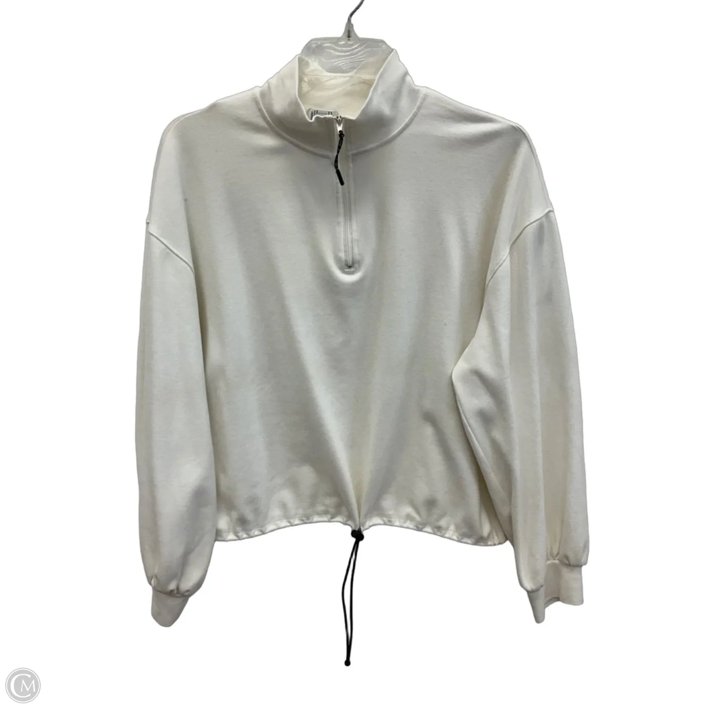 Athletic Top Long Sleeve Collar By Melloday In Cream, Size: M