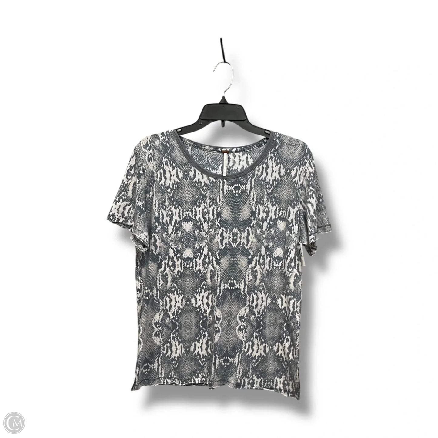 Top Short Sleeve By Free People In Snakeskin Print, Size: Xs