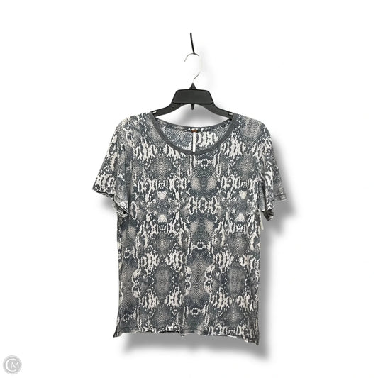 Top Short Sleeve By Free People In Snakeskin Print, Size: Xs