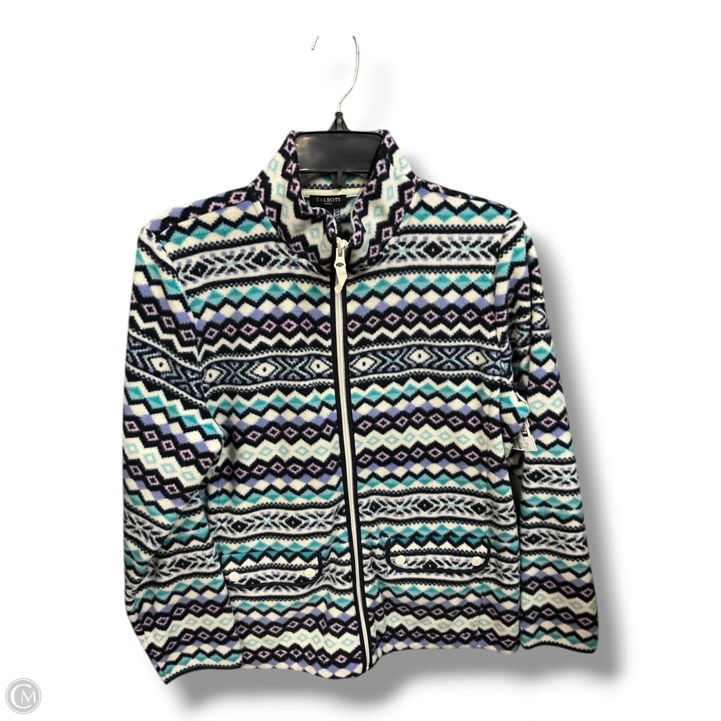 Jacket Fleece By Talbots In Multi-colored, Size: Lp