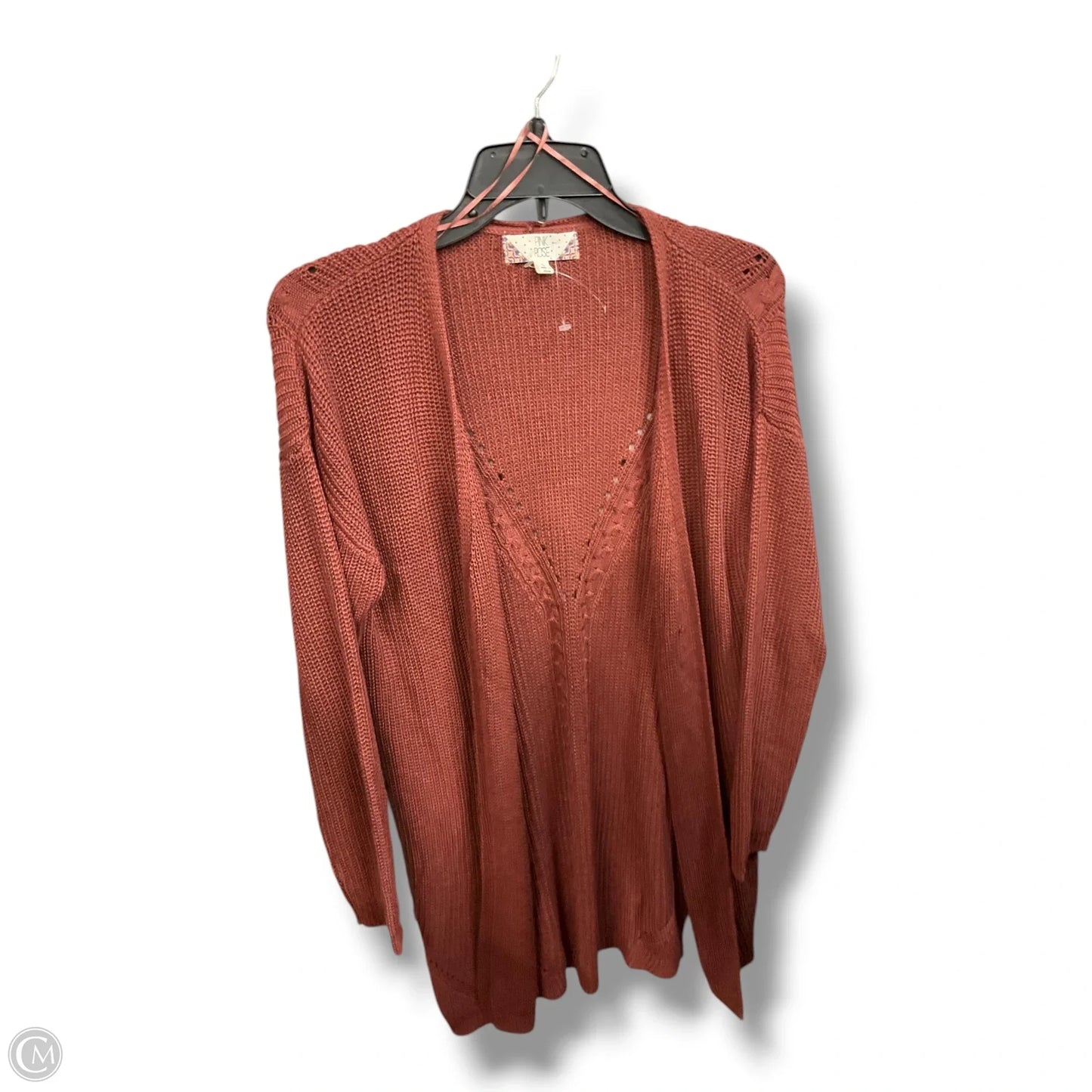 Cardigan By Pink Rose In Mauve, Size: L