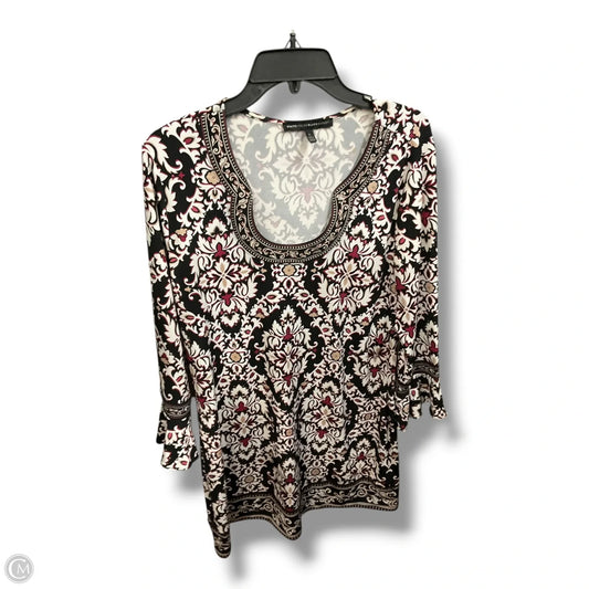 Tunic 3/4 Sleeve By White House Black Market In Multi-colored, Size: L