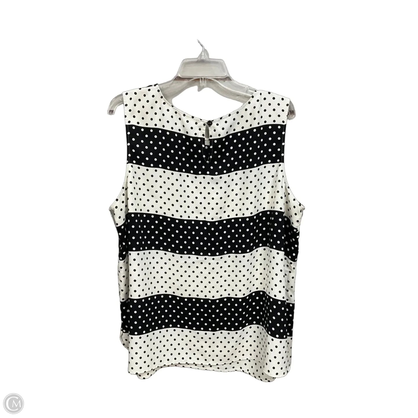 Top Sleeveless By Talbots In Polkadot Pattern, Size: 2x