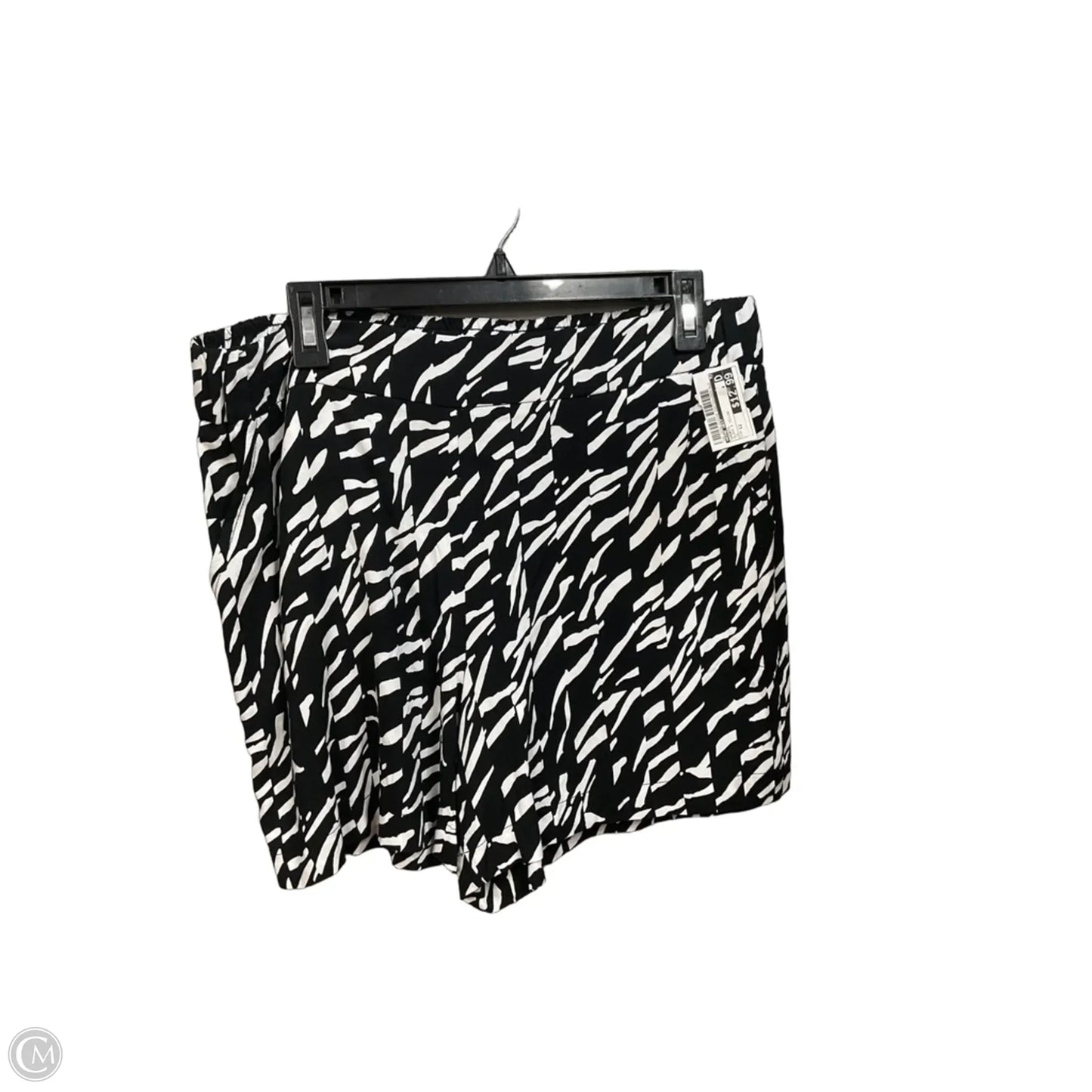 Shorts By Nine West In Black & Yellow, Size: 12