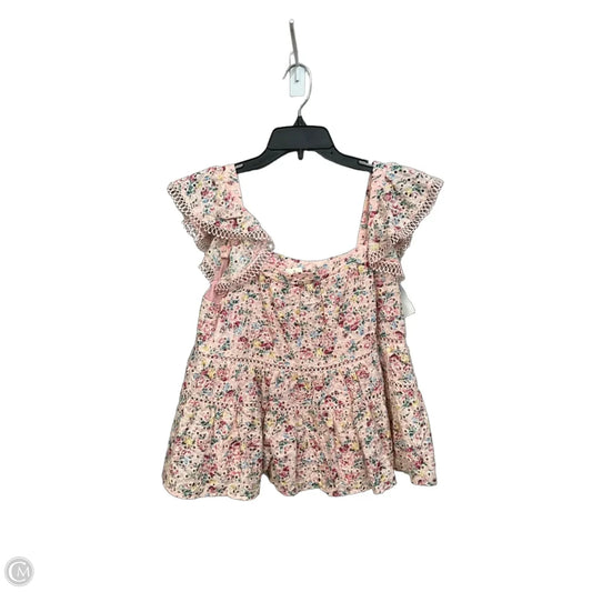 Top Sleeveless By Mi Ami In Floral Print, Size: M