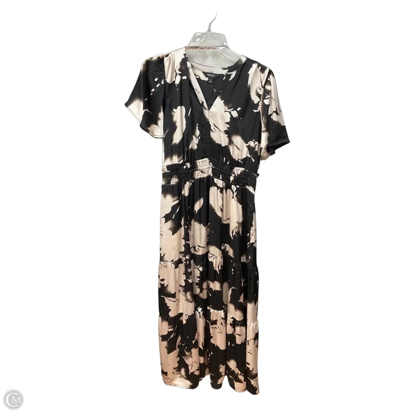 Dress Casual Maxi By Simply Vera In Black & Cream, Size: M