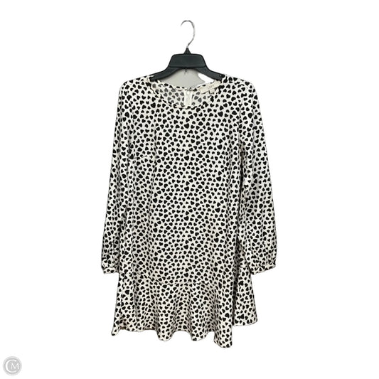 Tunic Long Sleeve By Loft In Black & Cream, Size: S