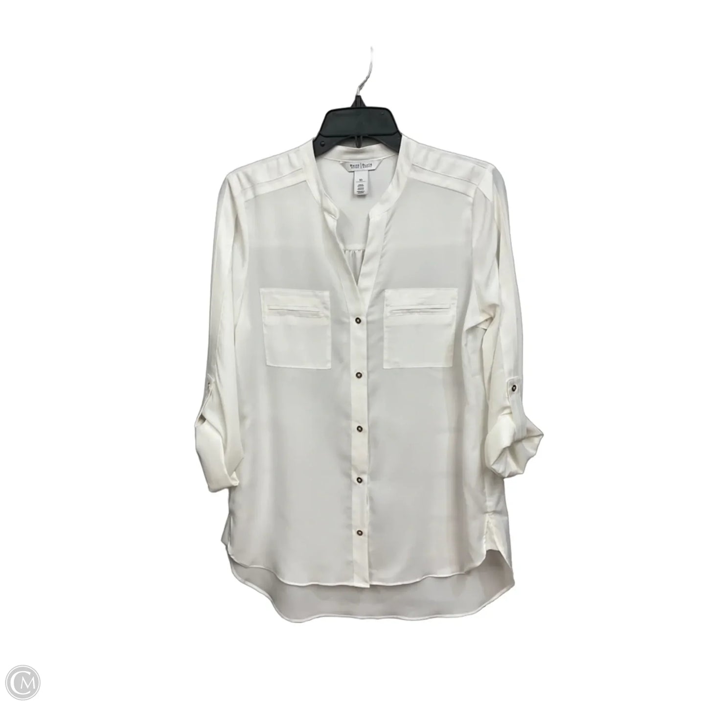 Top Long Sleeve By White House Black Market In White, Size: Xs