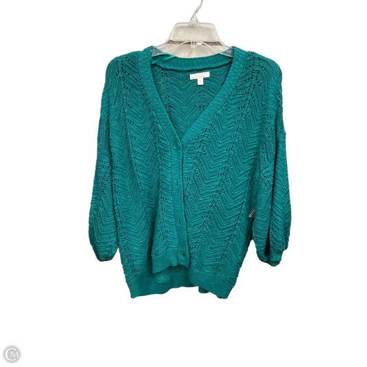 Cardigan By Lc Lauren Conrad In Green, Size: Xxl