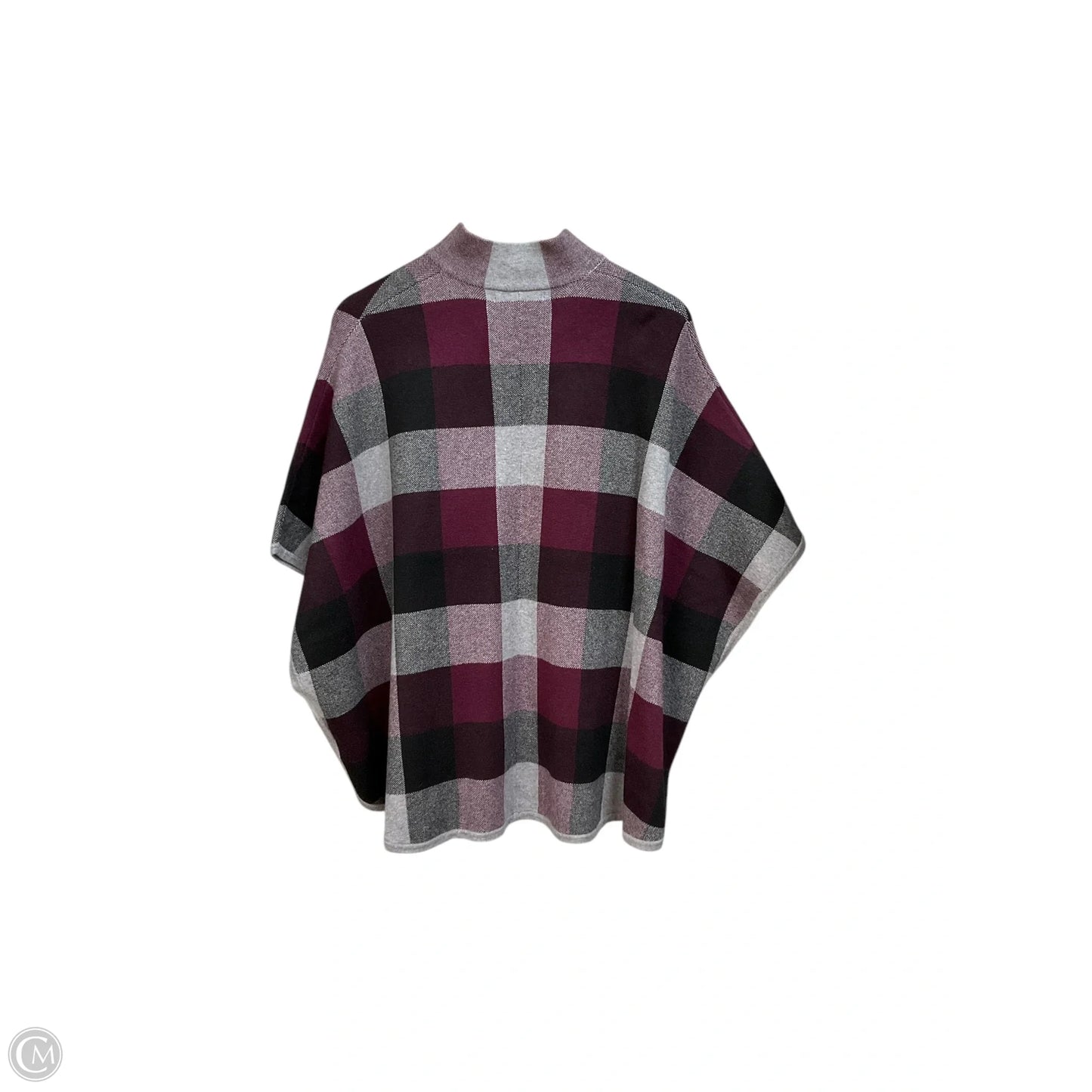 Poncho By Tahari By Arthur Levine In Checkered Pattern, Size: S