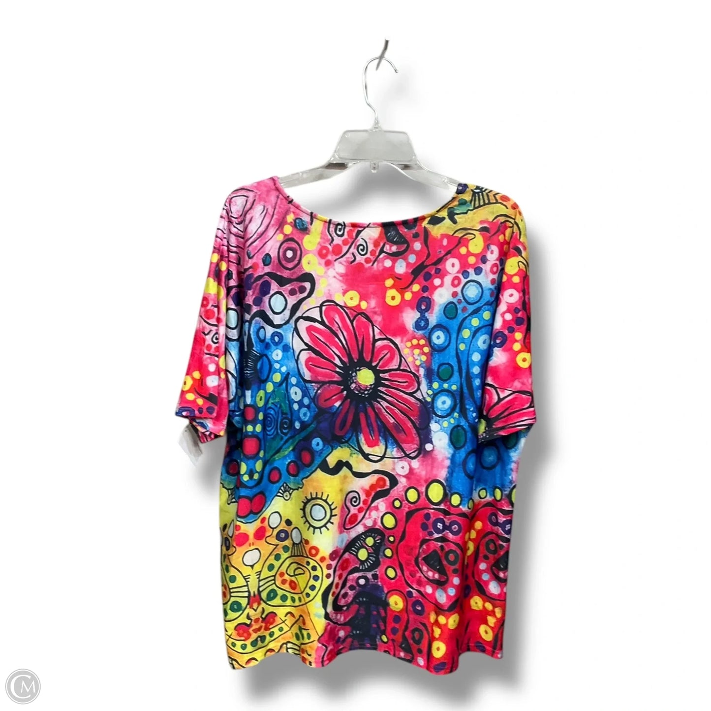 Top Short Sleeve By Cmc In Multi-colored, Size: 4x