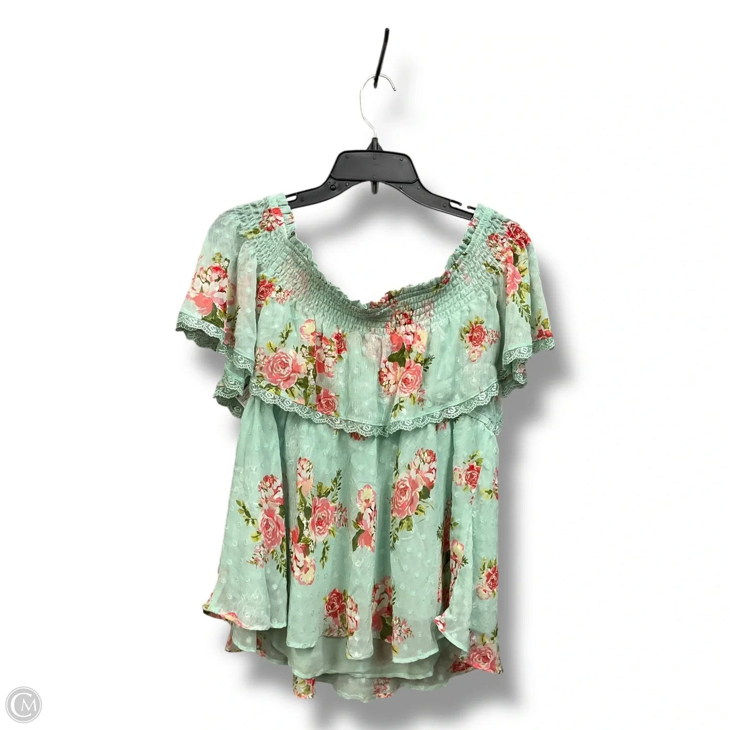 Top Short Sleeve By Torrid In Floral Print, Size: Xl