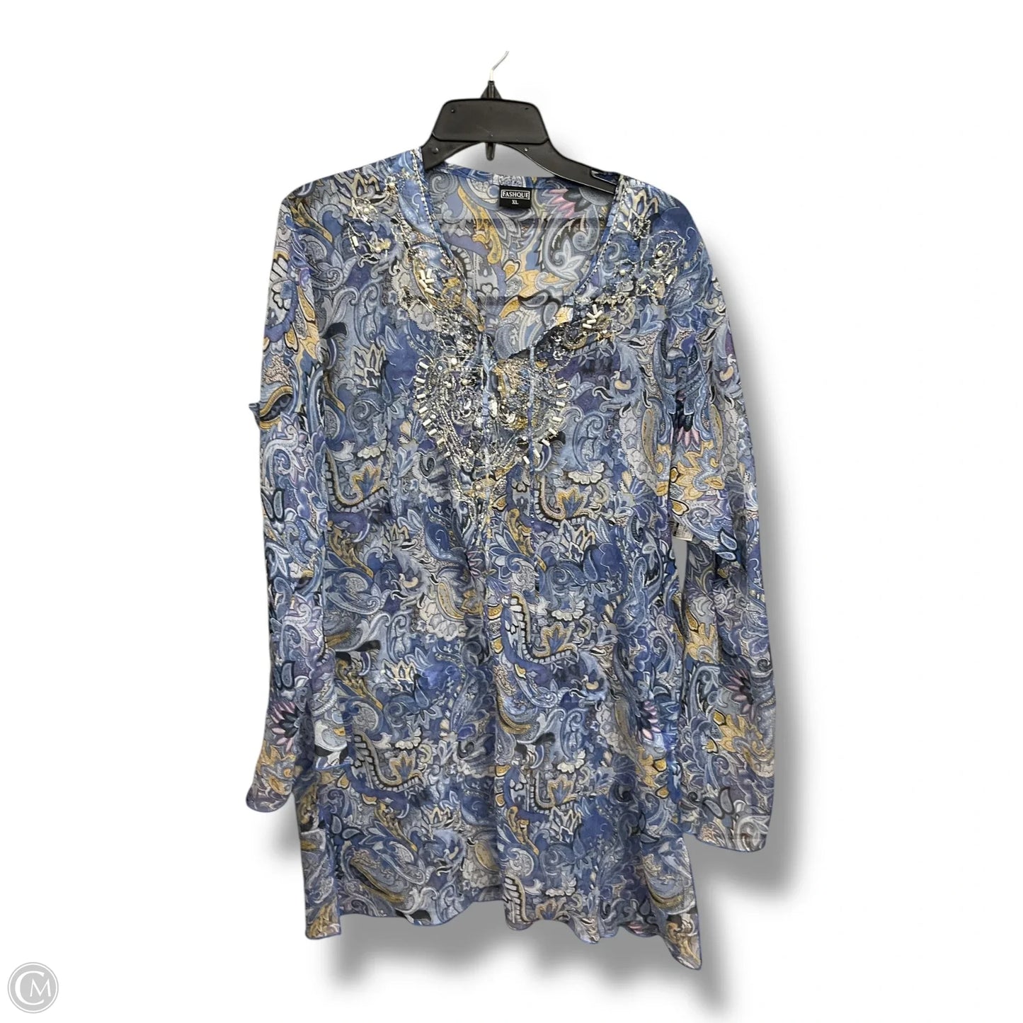 Tunic Long Sleeve By Cmc In Paisley Print, Size: Xl
