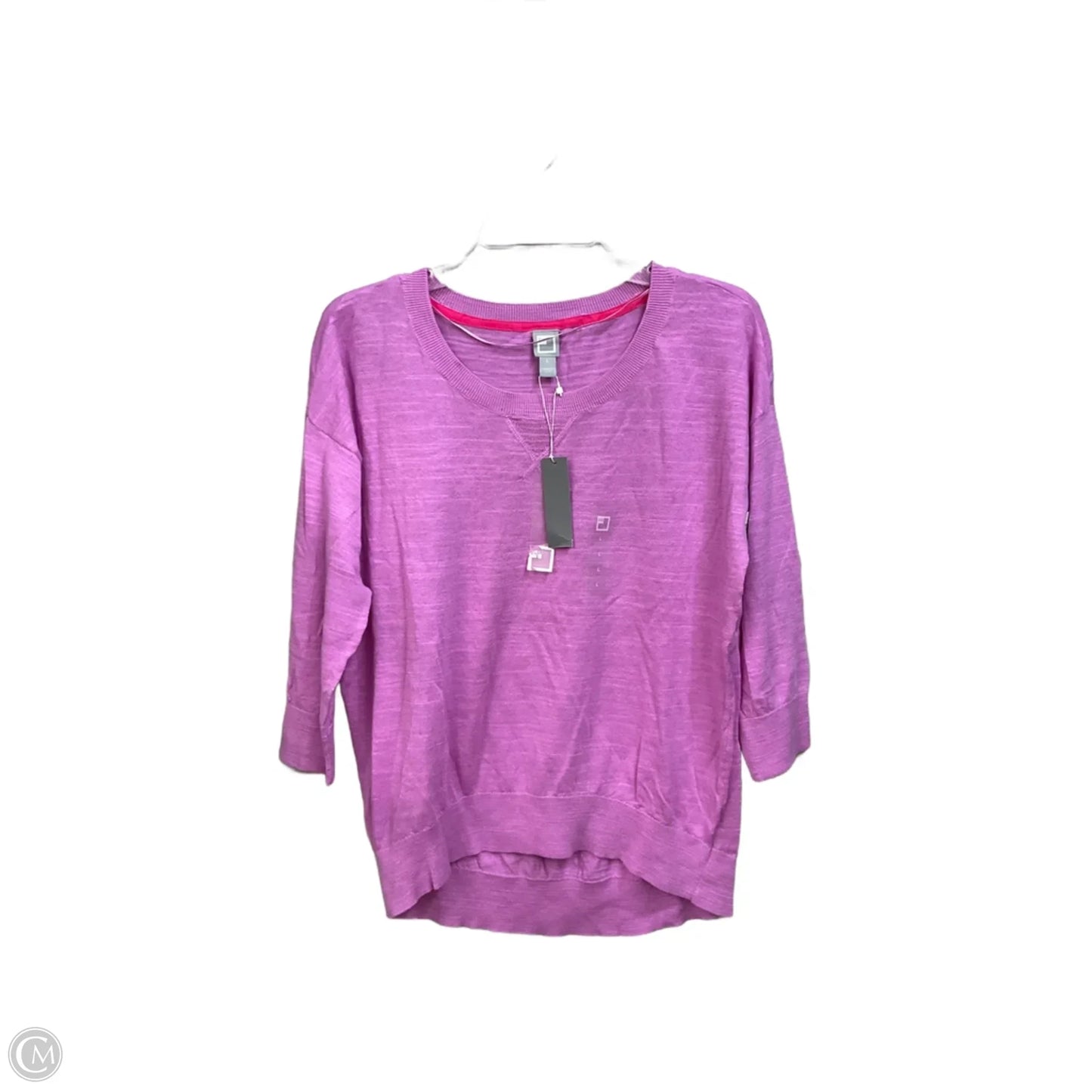 Top 3/4 Sleeve By Jcp In Purple, Size: L