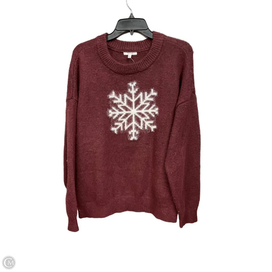 Sweater By Maurices In Maroon, Size: Xxl