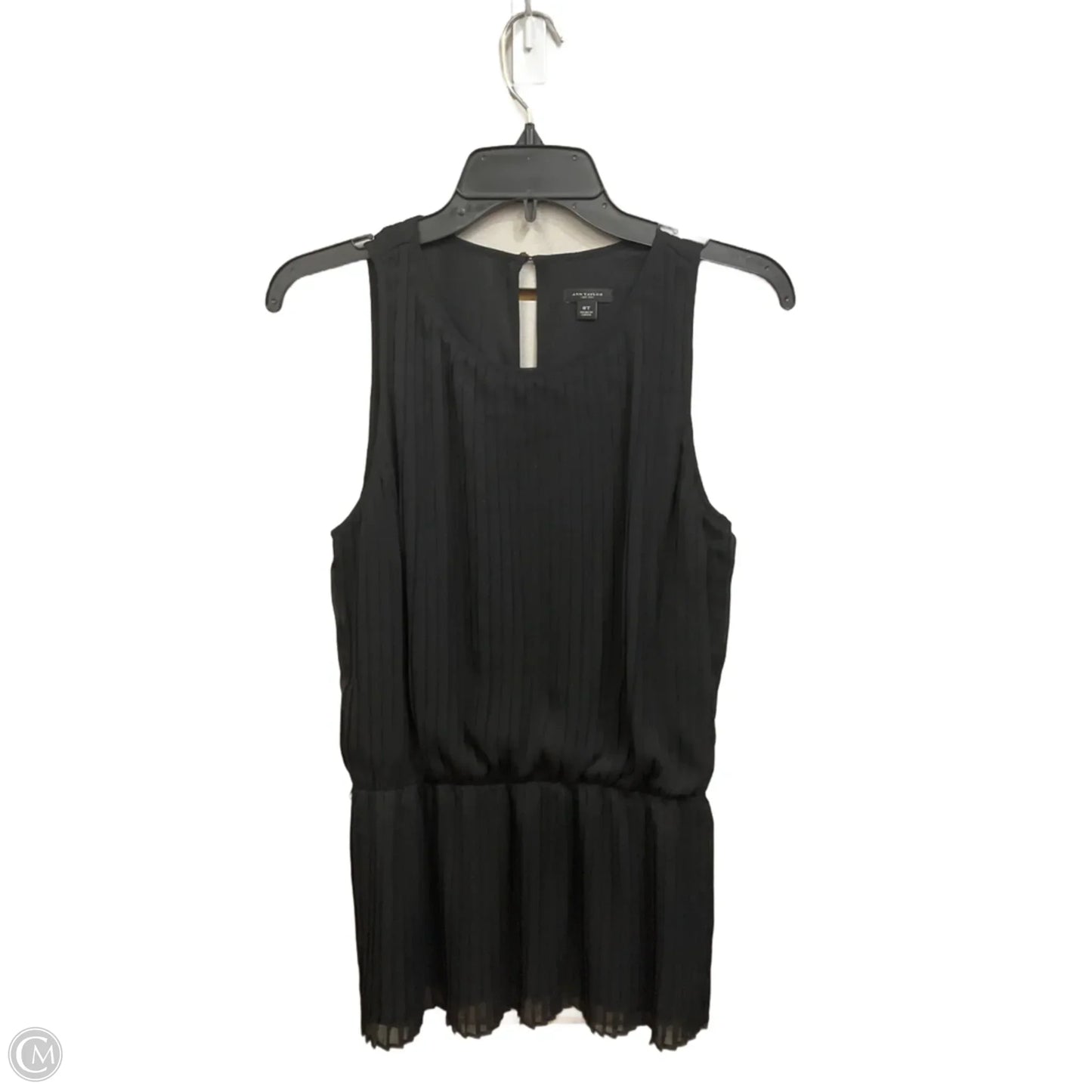 Top Sleeveless By Ann Taylor In Black, Size: 8