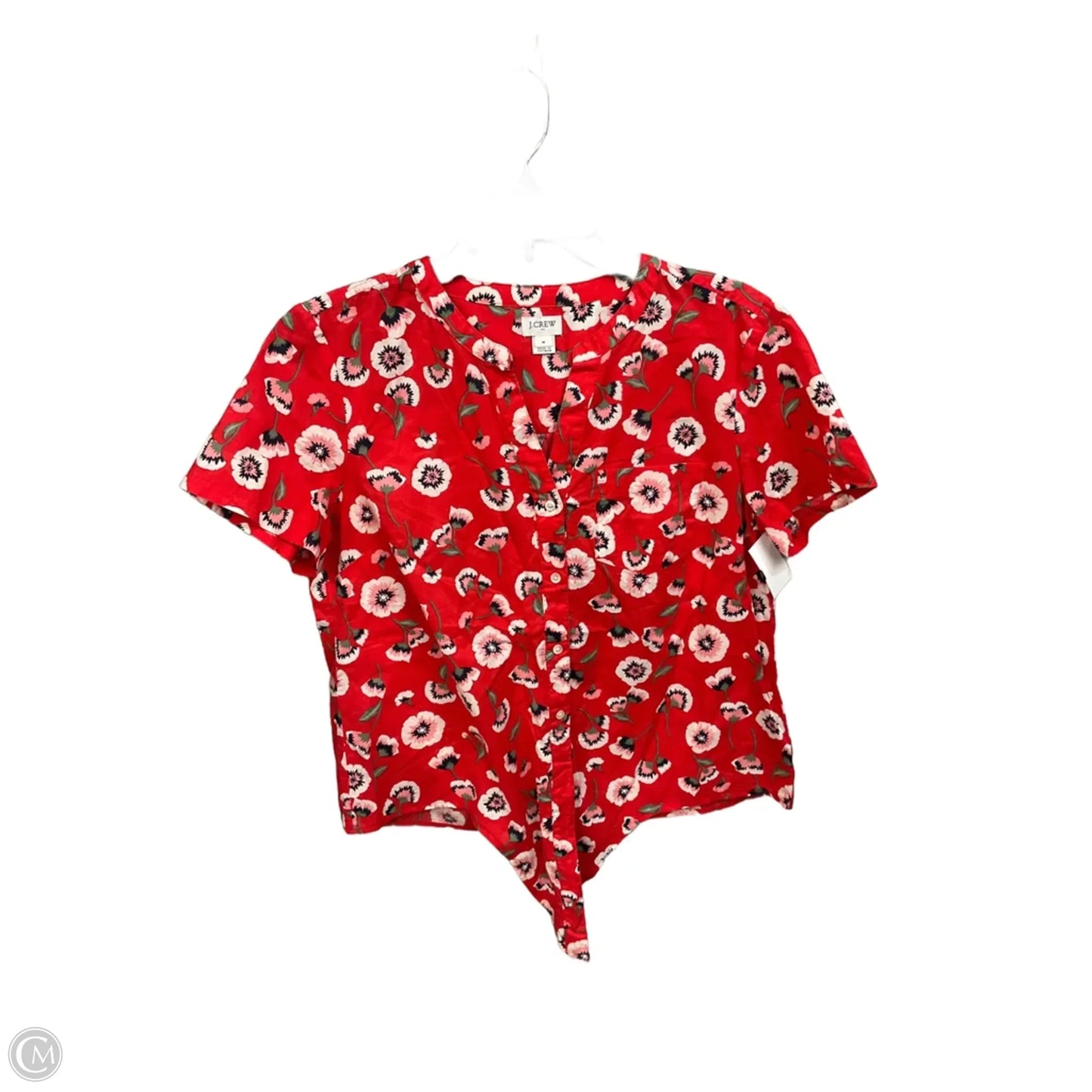 Top Short Sleeve By J. Crew In Floral Print, Size: M