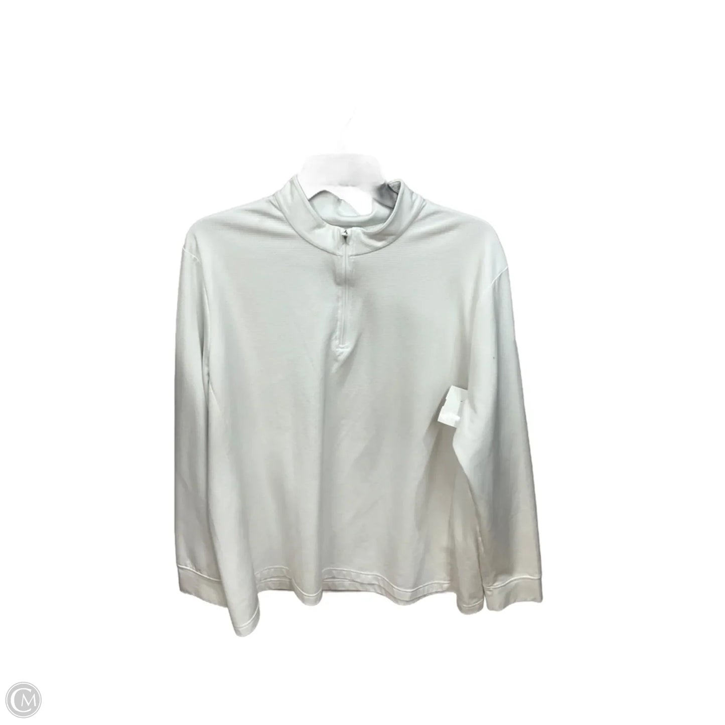 Athletic Top Long Sleeve Collar By Nike Apparel In White, Size: Xxl