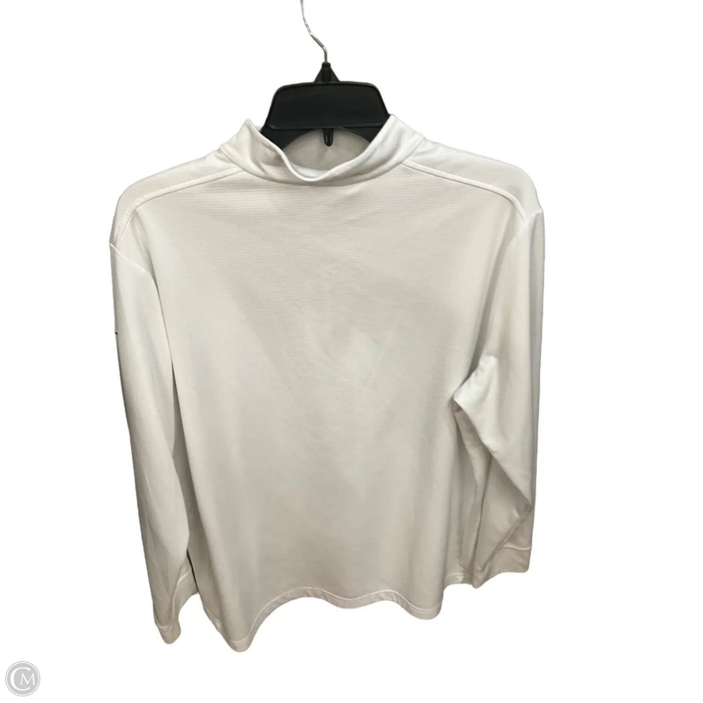 Athletic Top Long Sleeve Collar By Nike Apparel In White, Size: Xxl
