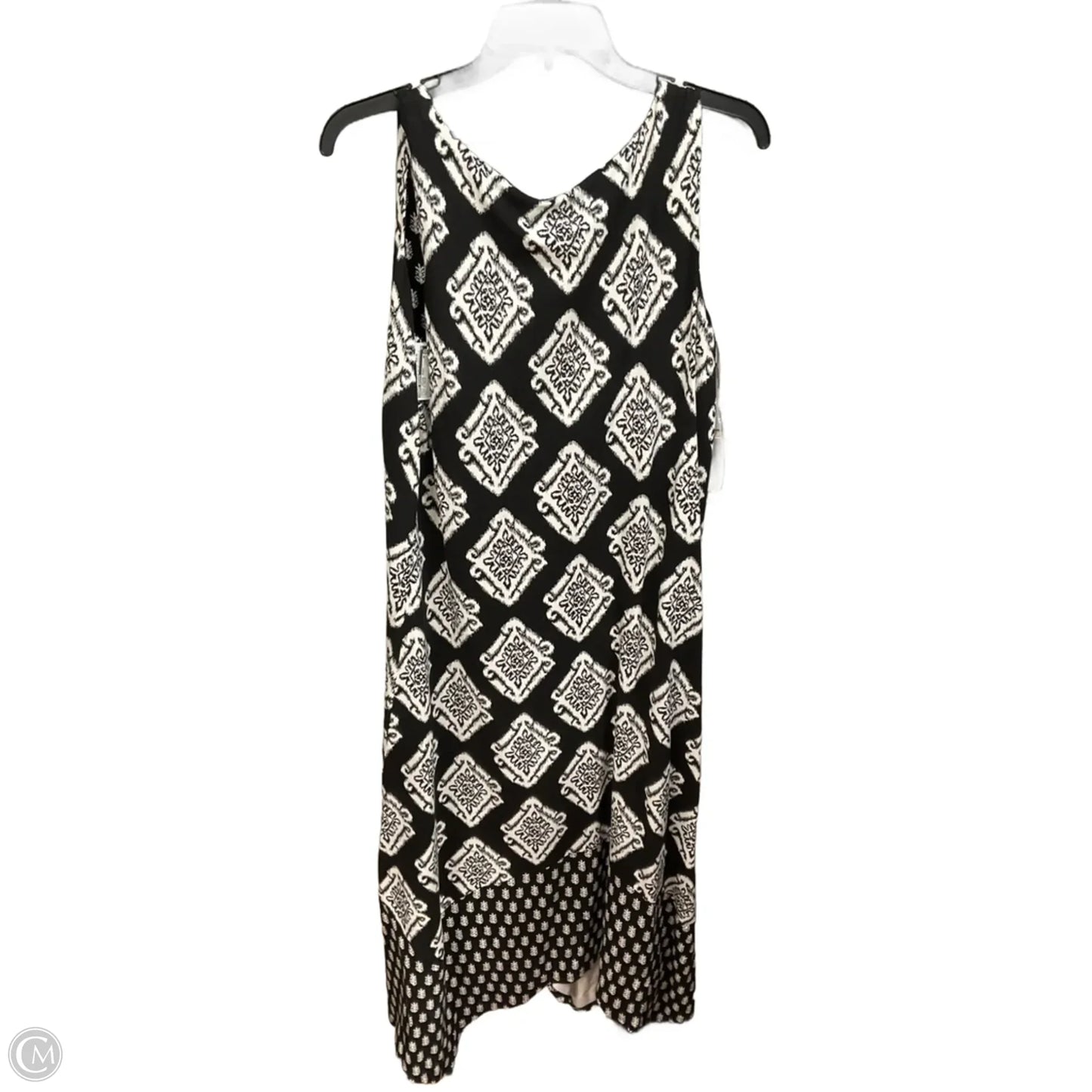 Dress Casual Midi By Tommy Bahama In Black & Cream, Size: L