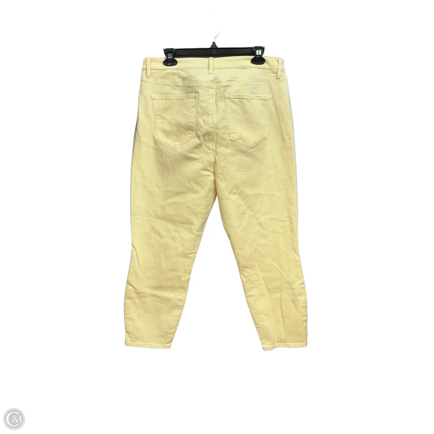 Jeans Cropped By Talbots In Yellow Denim, Size: 14