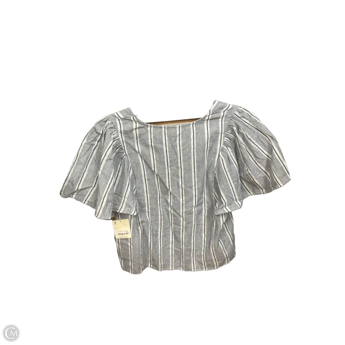 Top Short Sleeve By Ana In Striped Pattern, Size: M