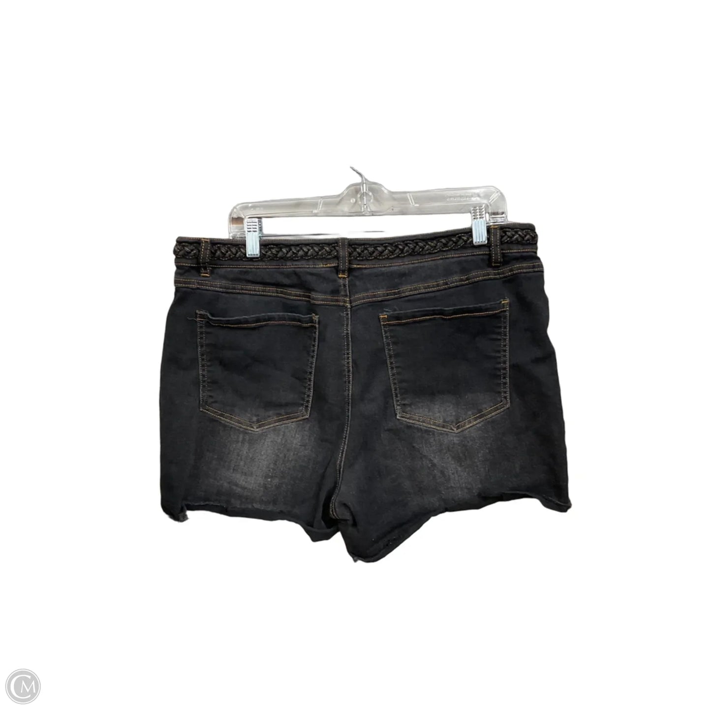 Shorts By Tribal In Black Denim, Size: 16
