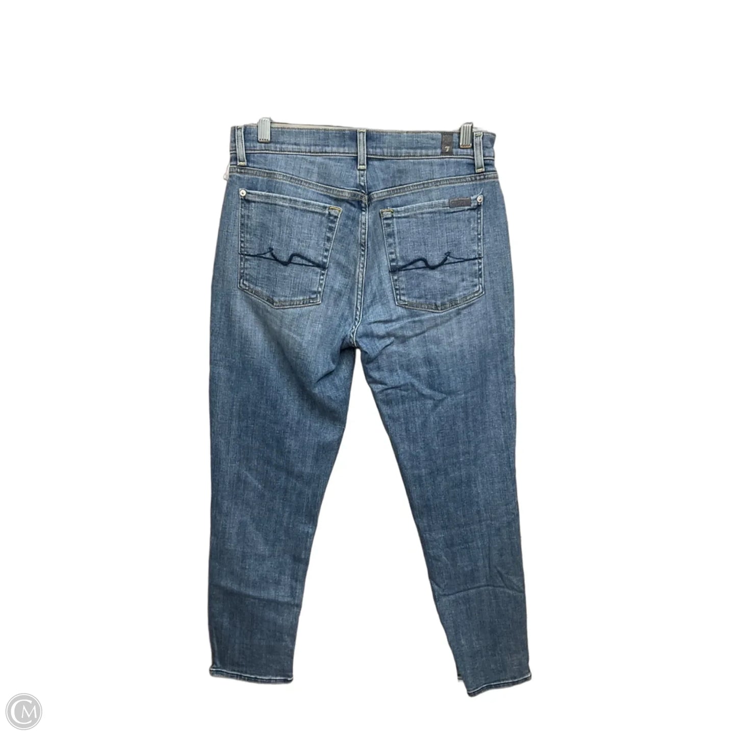 Jeans Straight By 7 For All Mankind In Blue Denim, Size: 4