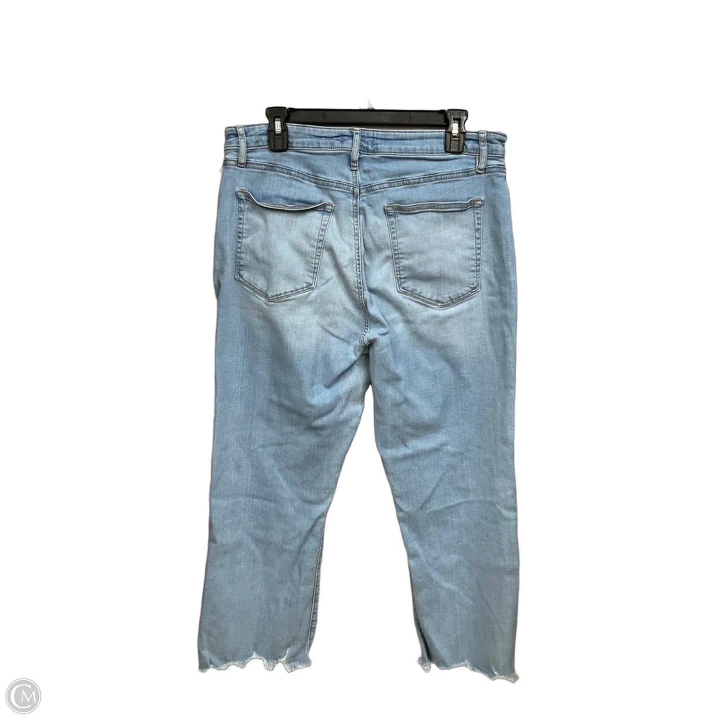 Jeans Cropped By Loft In Blue Denim, Size: 14