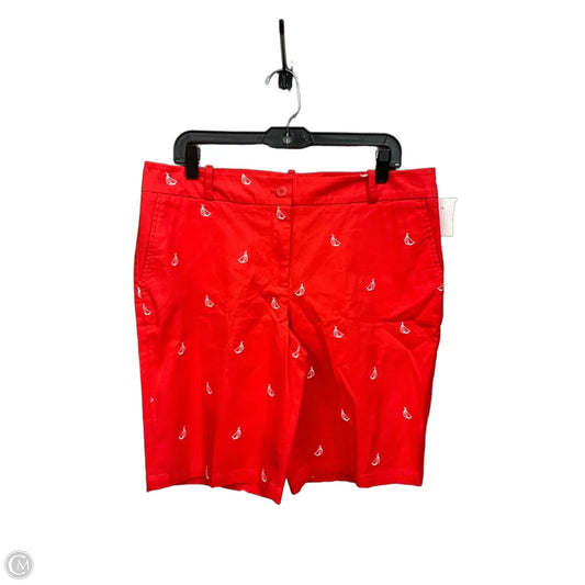 Shorts By Talbots In Red & White, Size: 12