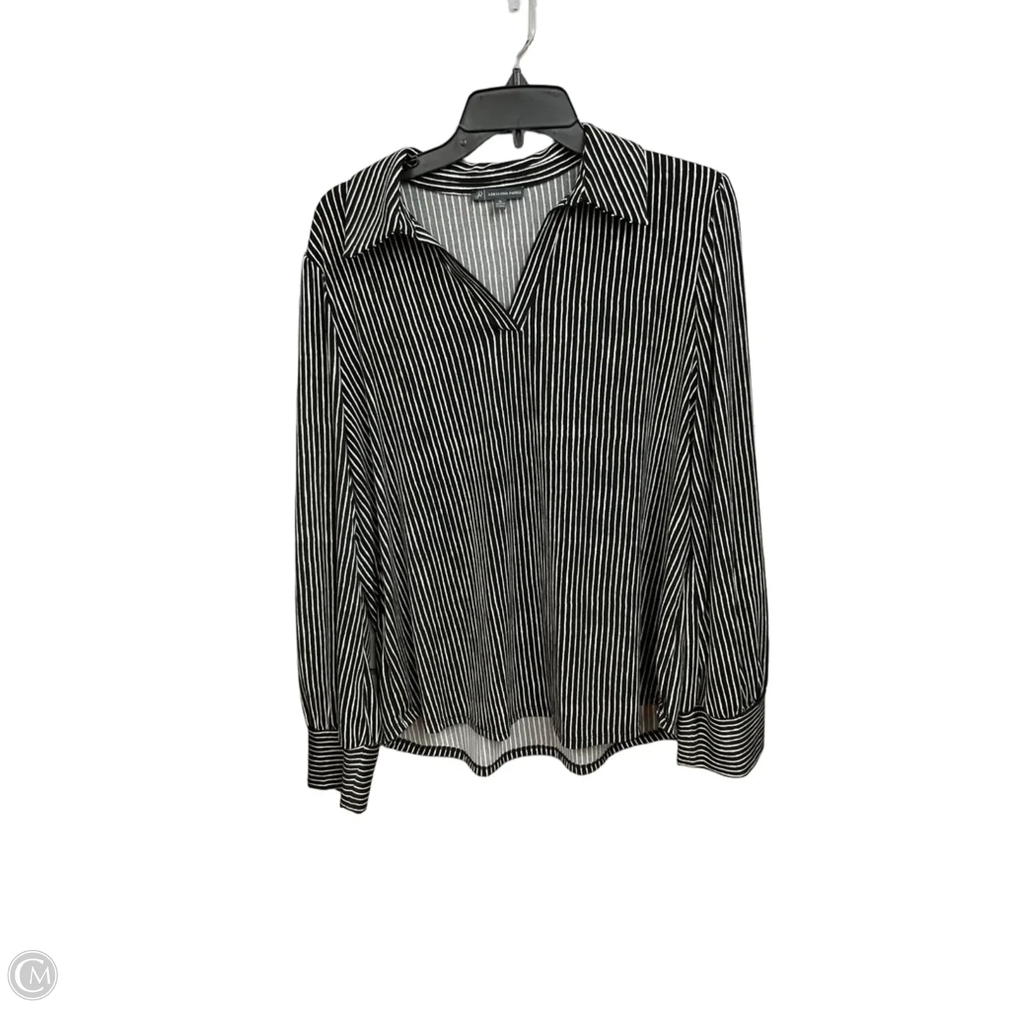 Top Long Sleeve By Adrianna Papell In Striped Pattern, Size: Xl