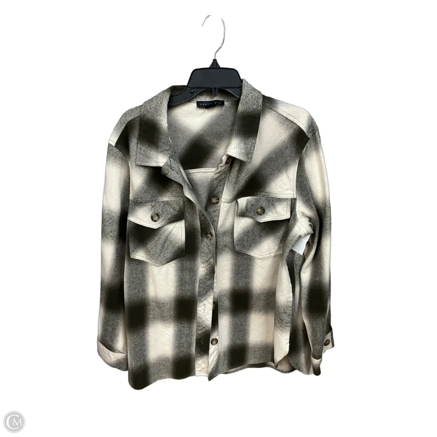 Jacket Shirt By Sanctuary In Plaid Pattern, Size: Xl